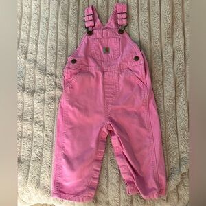 Pink Carhartt 12 month baby overalls